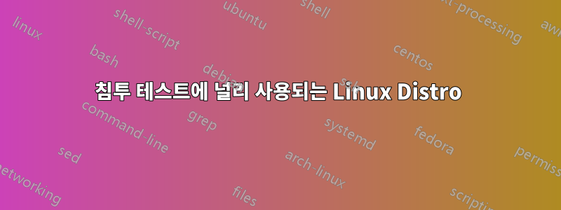 침투 테스트에 널리 사용되는 Linux Distro