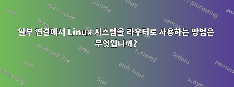 일부 연결에서 Linux 시스템을 라우터로 사용하는 방법은 무엇입니까?