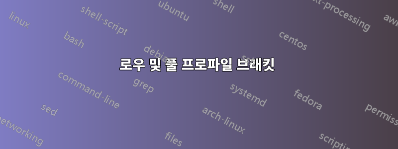 로우 및 풀 프로파일 브래킷