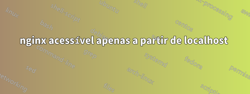 nginx acessível apenas a partir de localhost