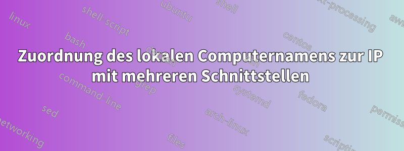 Zuordnung des lokalen Computernamens zur IP mit mehreren Schnittstellen