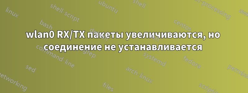 wlan0 RX/TX пакеты увеличиваются, но соединение не устанавливается