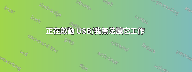 正在啟動 USB/我無法讓它工作