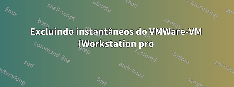 Excluindo instantâneos do VMWare-VM (Workstation pro)