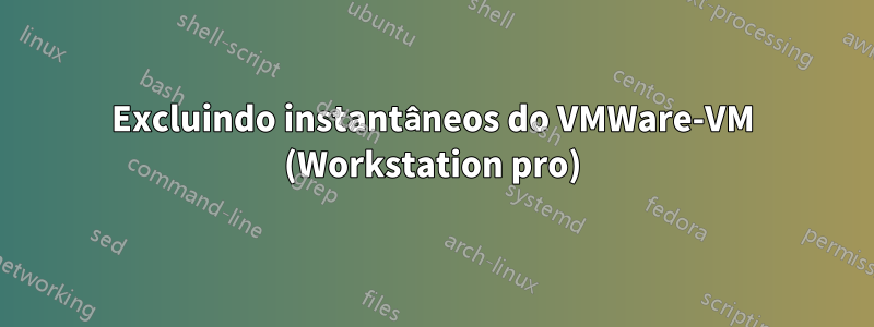 Excluindo instantâneos do VMWare-VM (Workstation pro)