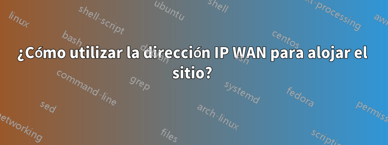 ¿Cómo utilizar la dirección IP WAN para alojar el sitio?