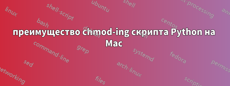 преимущество chmod-ing скрипта Python на Mac