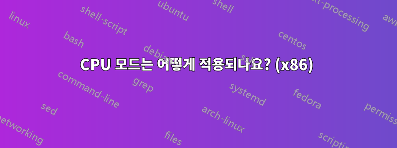 CPU 모드는 어떻게 적용되나요? (x86)