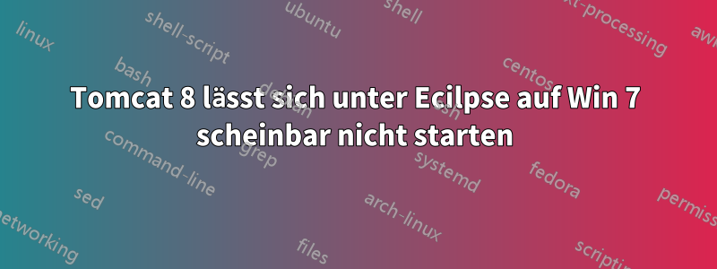 Tomcat 8 lässt sich unter Ecilpse auf Win 7 scheinbar nicht starten