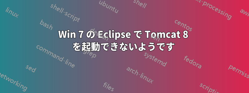 Win 7 の Eclipse で Tomcat 8 を起動できないようです