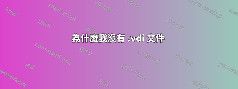 為什麼我沒有 .vdi 文件