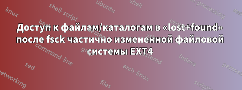 Доступ к файлам/каталогам в «lost+found» после fsck частично измененной файловой системы EXT4