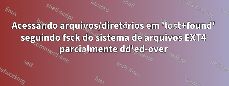 Acessando arquivos/diretórios em 'lost+found' seguindo fsck do sistema de arquivos EXT4 parcialmente dd'ed-over