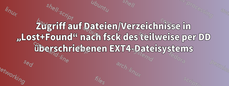 Zugriff auf Dateien/Verzeichnisse in „Lost+Found“ nach fsck des teilweise per DD überschriebenen EXT4-Dateisystems