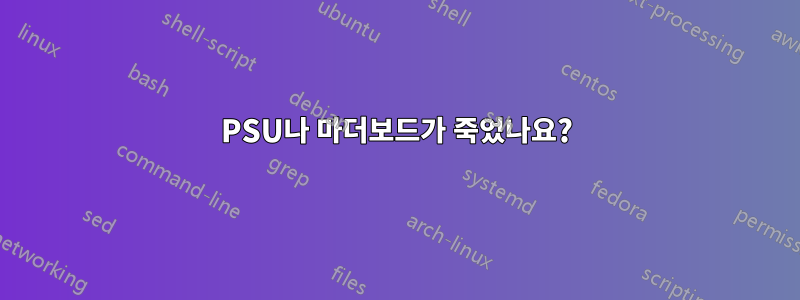 PSU나 마더보드가 죽었나요?