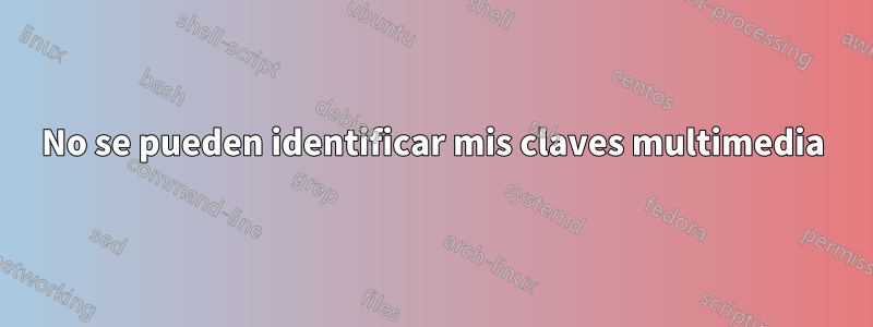 No se pueden identificar mis claves multimedia