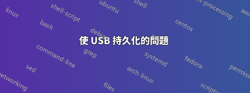 使 USB 持久化的問題