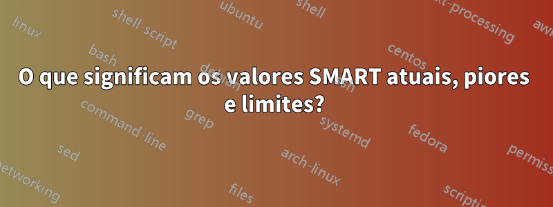 O que significam os valores SMART atuais, piores e limites?