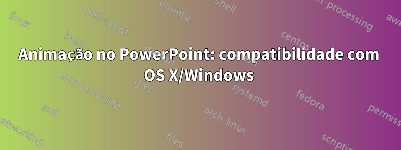 Animação no PowerPoint: compatibilidade com OS X/Windows