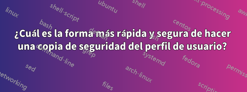 ¿Cuál es la forma más rápida y segura de hacer una copia de seguridad del perfil de usuario?