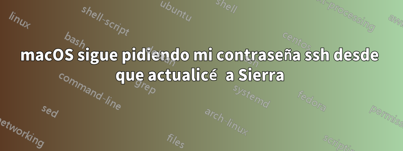 macOS sigue pidiendo mi contraseña ssh desde que actualicé a Sierra