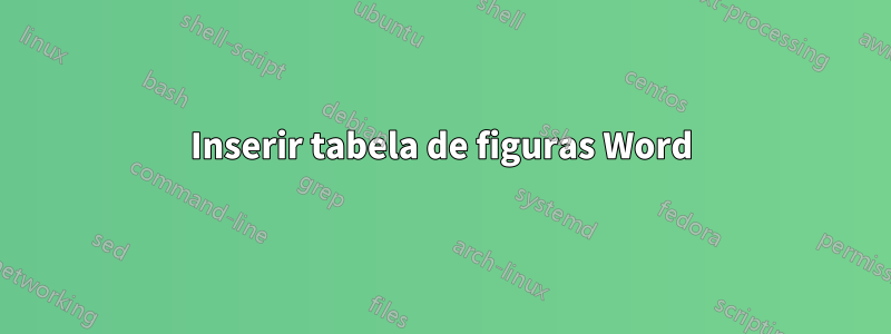 Inserir tabela de figuras Word