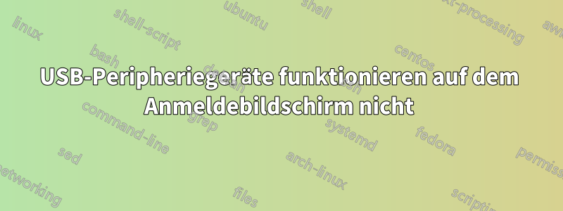 USB-Peripheriegeräte funktionieren auf dem Anmeldebildschirm nicht