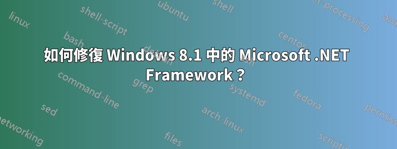 如何修復 Windows 8.1 中的 Microsoft .NET Framework？