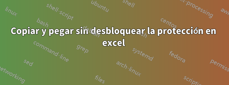 Copiar y pegar sin desbloquear la protección en excel