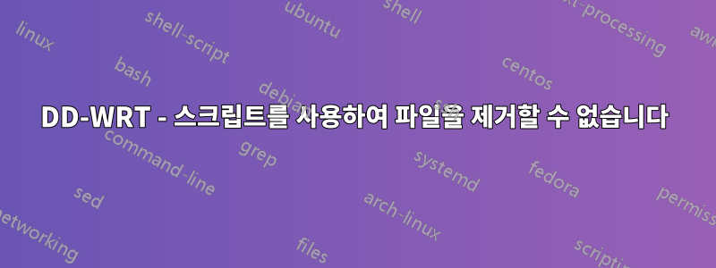 DD-WRT - 스크립트를 사용하여 파일을 제거할 수 없습니다