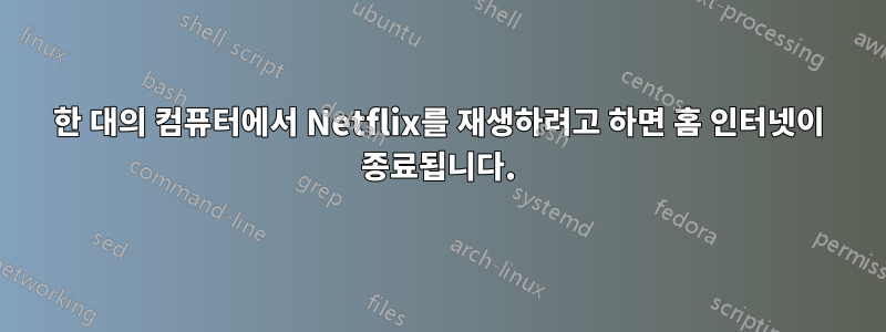 한 대의 컴퓨터에서 Netflix를 재생하려고 하면 홈 인터넷이 종료됩니다.