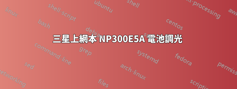 三星上網本 NP300E5A 電池調光