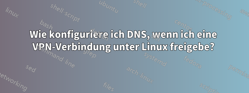 Wie konfiguriere ich DNS, wenn ich eine VPN-Verbindung unter Linux freigebe?