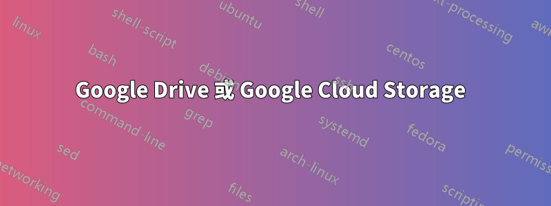 Google Drive 或 Google Cloud Storage 