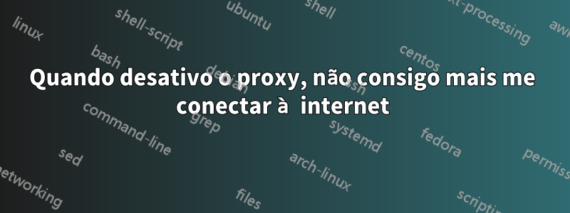 Quando desativo o proxy, não consigo mais me conectar à internet