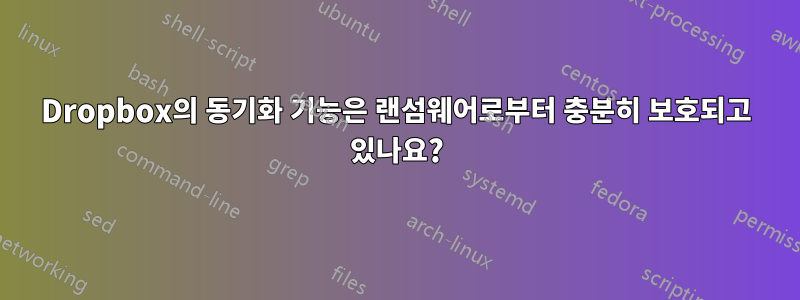 Dropbox의 동기화 기능은 랜섬웨어로부터 충분히 보호되고 있나요?