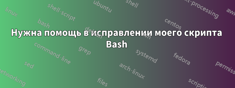 Нужна помощь в исправлении моего скрипта Bash