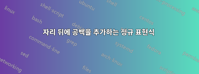 10자리 뒤에 공백을 추가하는 정규 표현식