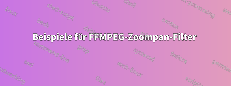 Beispiele für FFMPEG-Zoompan-Filter