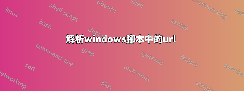 解析windows腳本中的url