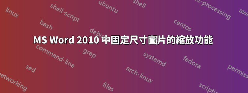 MS Word 2010 中固定尺寸圖片的縮放功能