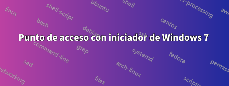 Punto de acceso con iniciador de Windows 7