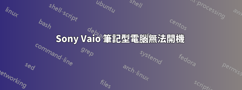 Sony Vaio 筆記型電腦無法開機