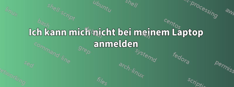 Ich kann mich nicht bei meinem Laptop anmelden