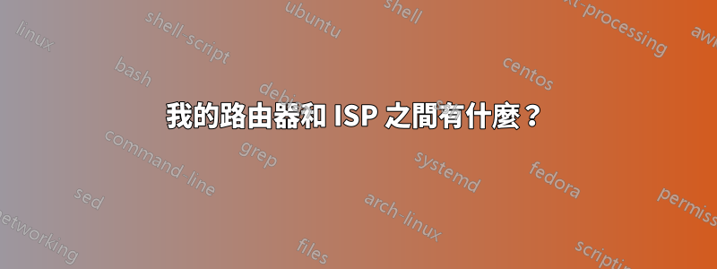 我的路由器和 ISP 之間有什麼？