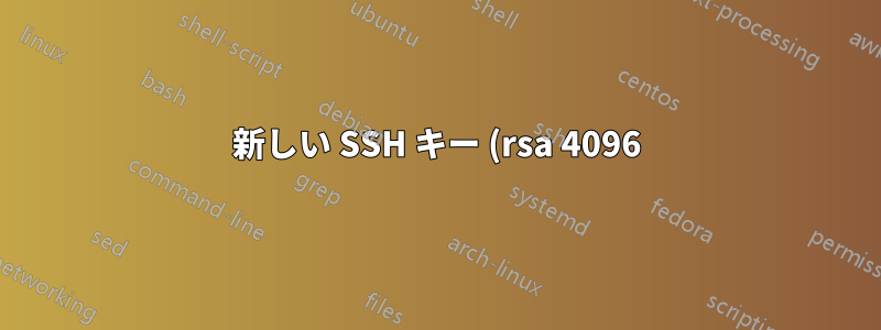 新しい SSH キー (rsa 4096) を使用して接続できません