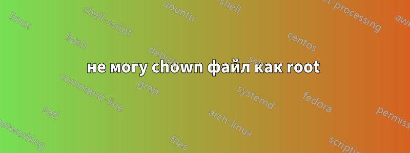 не могу chown файл как root