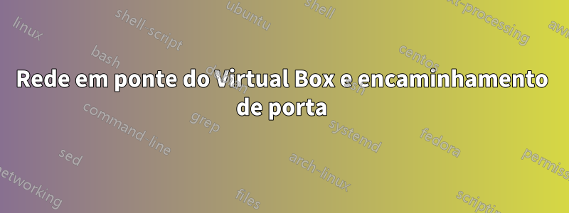 Rede em ponte do Virtual Box e encaminhamento de porta