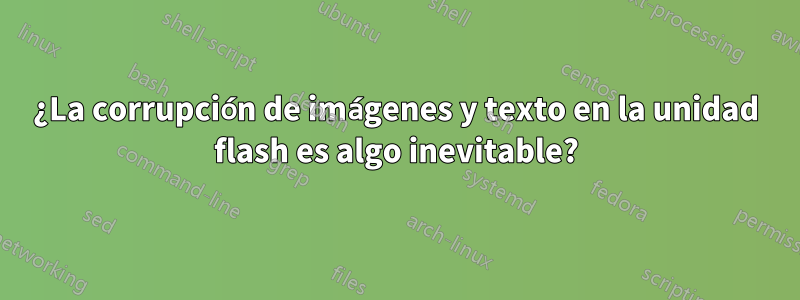 ¿La corrupción de imágenes y texto en la unidad flash es algo inevitable?