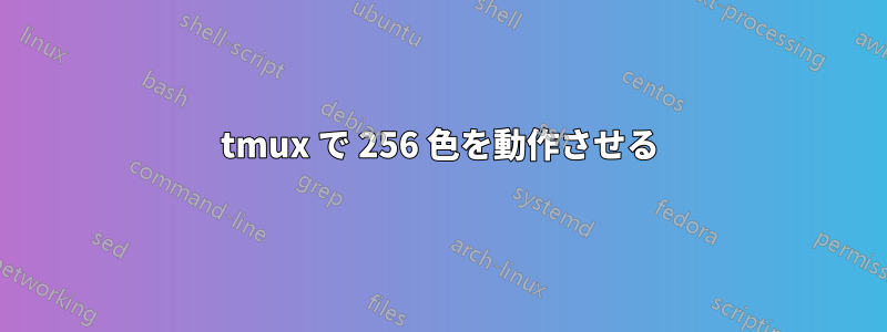 tmux で 256 色を動作させる